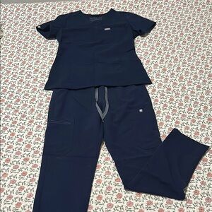 Figs Navy Blue Scrub Set - only worn a few times